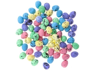 JAJKA STYROPIANOWE NAKRAPIANE 1,8 CM, 80 SZT., MULTIKOLOR [opakowanie=6szt] WLK-DLP