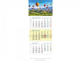 Kalendarz trójdzielny LUCRUM 2024 KT 7 - Balony