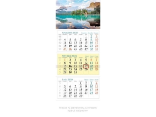Kalendarz trójdzielny LUCRUM 2024 KT 9 - Jezioro