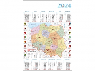 Kalendarz jednoplanszowy LUCRUM PL10 Mapa
