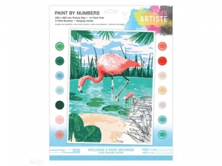Du¿y zestaw do malowania po numerach ARTISTE Tropical flamingo