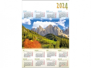 Kalendarz jednoplanszowy LUCRUM PL 8 Dolomity