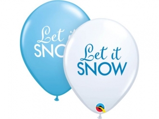 Balon QL 11"  z nadr. Simply Let It Snow, 6 szt.