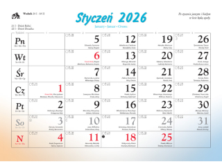 Kalendarz cienny rodzinny LUCRUM - Pejzae Polski 2026