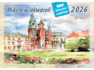 Kalendarz cienny rodzinny LUCRUM - Miasta w akwareli 2026