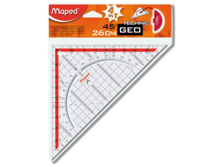 Ekierka MAPED Technic 26 cm z kątomierzem