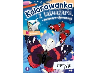 Kolorowanka SKRZAT z tatuażami, święcą w ciemności - Motyle