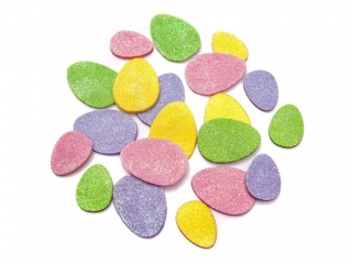 Brokatowe naklejki z pianki DPCRAFT Pastelowe jajka, 20 szt.