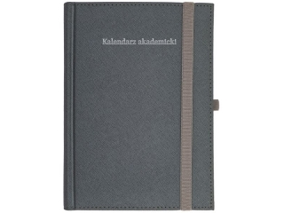 Kalendarz akademicki WN A5 tygodniowy Aluminium z gumką - srebrny