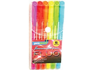 Długopisy PENWORD fluo Premium 6 kolorów