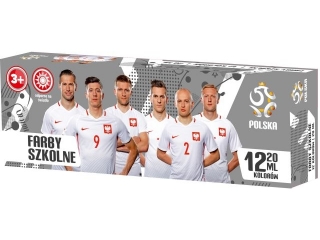 Farby szkolne ASTRA PZPN 2, 12 kolorów
