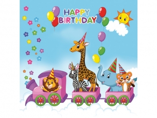 Serwetki MAKI ogólne 041901 happy birthday dzieci urodziny zwierz±tka