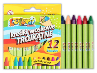 PENMATE KOLORI PREMIUM KREDKI WOSKOWE TR�JK�TNE 12 KOLOR�W