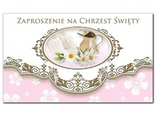 Zaproszenie skadane Chrzest nr 44670 rowe a10