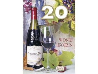 Kartki laurka B6GE-excl.z g±bk zest. 336 "20 URODZINY"