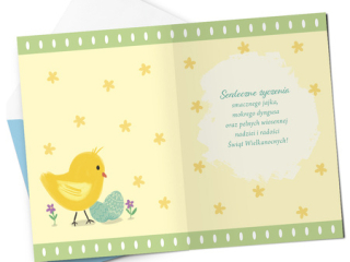 Kartki karnet PAN DRAGON K.B6 2044 Wielkanoc