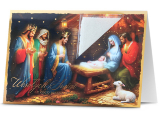 Kartki karnet PAN DRAGON Świąteczny karnet B-6 408 Specjal z opłatkiem