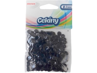 Cekiny BREWIS byszczce 6 mm 10g B170 czarne