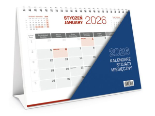 Kalendarz biurkowy WN stojcy miesiczny 2026