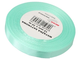 Wstążka satynowa BREWIS 12mm/32m kolor 181 miętowy