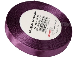 Wstążka satynowa BREWIS 12mm/32m kolor 171 śliwkowy