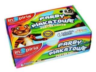 Farby plakatowe INSPIRIA 20ml 6 kolorów
