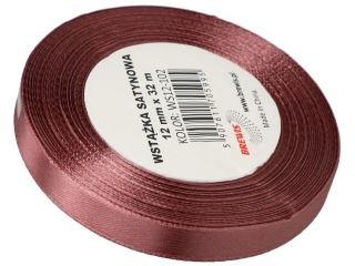 Wstążka satynowa BREWIS 12mm/32m kolor 102 brudny róż