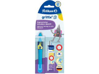 Owek PELIKAN Griffix blue blister +wkady  - dla praworcznych