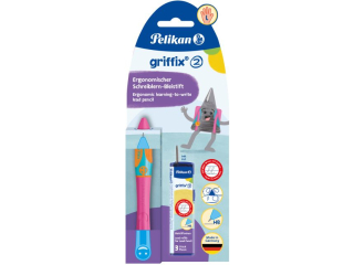 Owek PELIKAN Griffix pink blister +wkady  - dla leworcznych