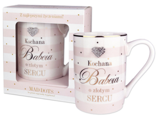 Kubek na Dzie Babci PAN DRAGON Mad Dots - Babcia