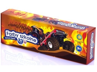 Farby szkolne Samochody 12 kol x 20 ml  [opakowanie=4szt]