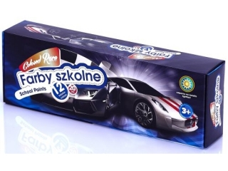 Farby szkolne Samochody 12 kol x 20 ml  [opakowanie=4szt]