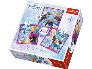 Puzzle "3w1" TREFL Kraina Lodu - Zimowa magia