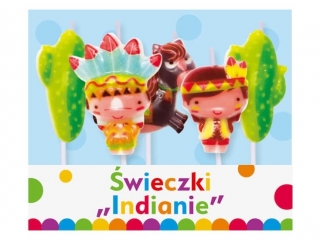 Świeczki pikery "Indianie", 5 szt.