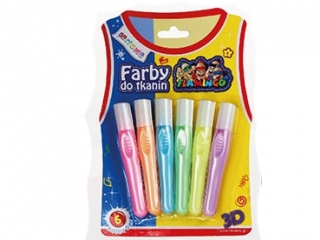 Farby do tkanin FLAMINGO 6 kolorów Perłowe