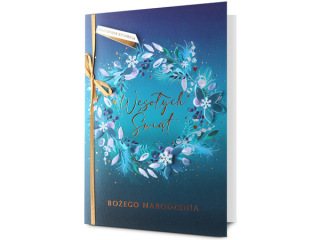 Kartki karnet PAN DRAGON HM 200-3237 Święta wieniec "Wesołych Świąt Bożego Narodzenia"