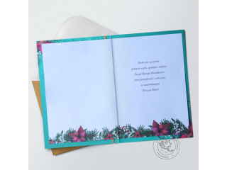 Kartki karnet PAN DRAGON HM 200-3235 ¦wiêta wieniec bombki "Weso³ych ¦wi±t"