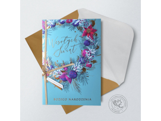 Kartki karnet PAN DRAGON HM 200-3235 ¦wiêta wieniec bombki "Weso³ych ¦wi±t"