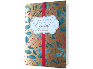 Kartki karnet PAN DRAGON HM 200-3240 Święta jemioła "Wesołych Świąt Bożego Narodzenia"
