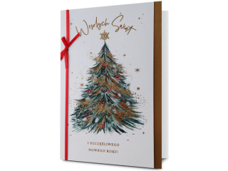 Kartki karnet PAN DRAGON HM 200-3220 Święta choinka "Wesołych Świąt i szczęśliwego Nowego roku"