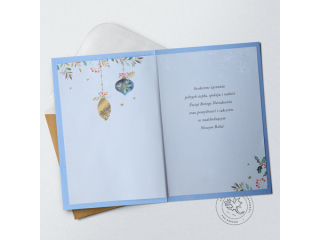 Kartki karnet PAN DRAGON HM 200-3232 Święta bombki "z okazji Świąt Bożego Narodzenia"