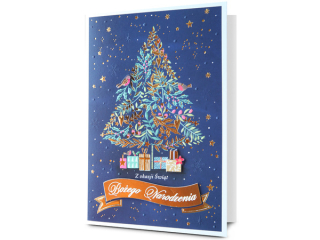 Kartki karnet PAN DRAGON HM 200-3233 Święta choinka "Z okazji Świąt Bożego Narodzenia"
