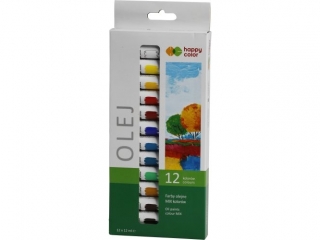 Farba olejna HAPPY COLOR 12 kolorw x 12ml