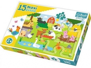 Puzzle 15 Maxi TREFL Baby - Zwierzęta na wsi
