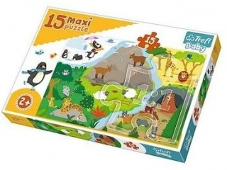 Puzzle 15 Maxi TREFL Baby - Zwierzątka i ich domki