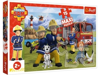 Puzzle 15 Maxi TREFL Strażak Sam - Drużyna w akcji