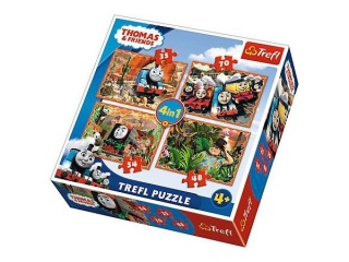 Puzzle "4w1" TREFL Tomek i przyjaciele - Podróże po świeci