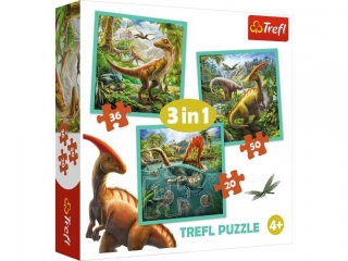 Puzzle "3w1" TREFL Niezwykły świat dinozaurów