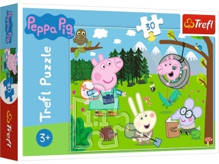 Puzzle 30 TREFL Świnka Peppa - Leśna wyprawa