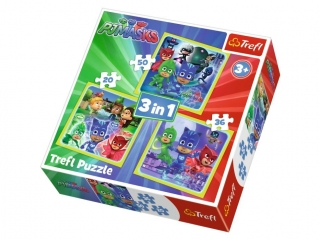 Puzzle "3w1" TREFL Pidżamersi - Gotowi do działania